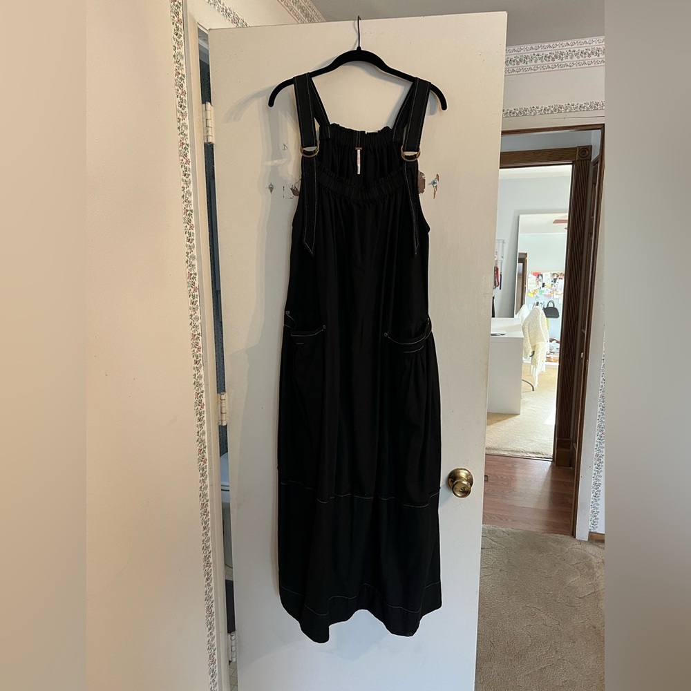 Free People Black Machu Barrel Midi Dress - Picture 5 of 13